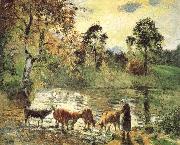 Camille Pissarro Montreal luck construction pond Germany oil painting reproduction